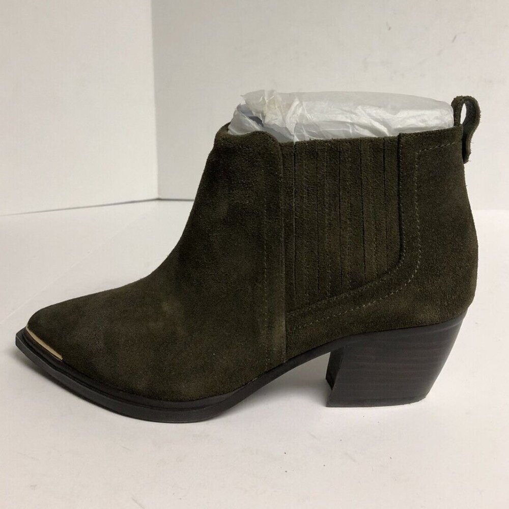 Sbicca Women's Cardinal, Khaki Green Ankle Booties, Size 7.5 M.